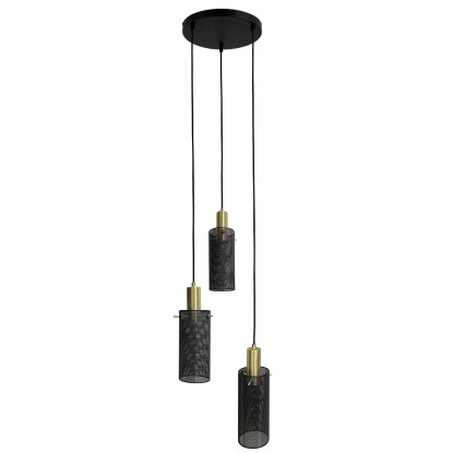 Light Prestige Lampa wisząca TIRANA 3xE27 max. 15W LED talerz czarna