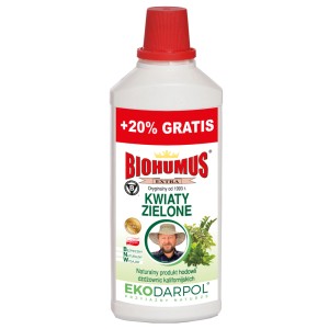 Biohumus Extra nawóz płynny do roślin doniczkowych i balkonowych.