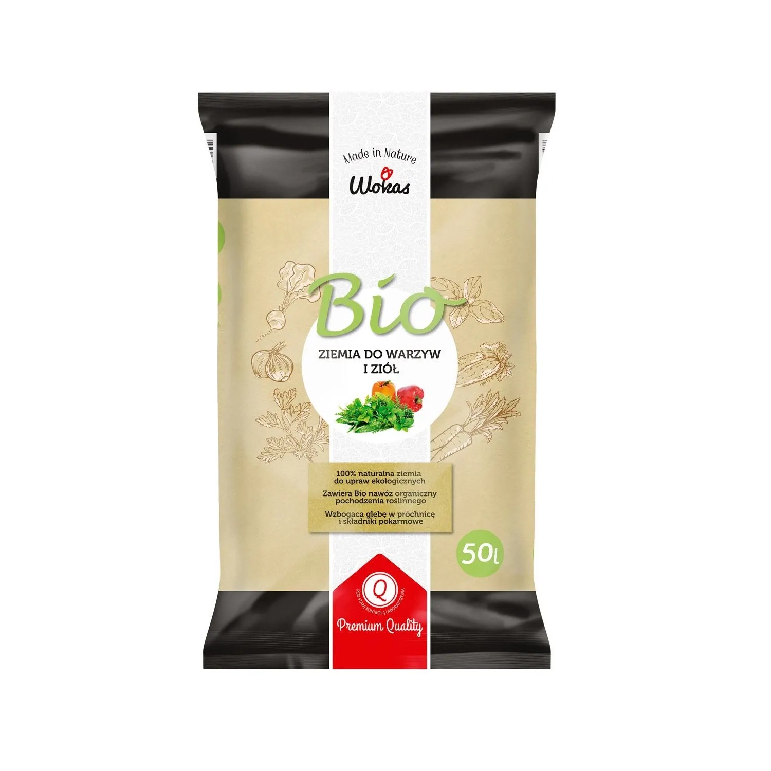 Wokas Podłoże Bio do warzyw 50L