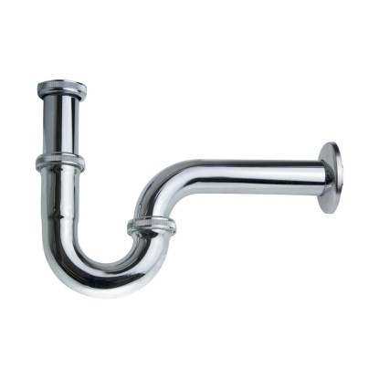 Syfon umywalkowy rurowy bez spustu chrom