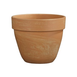 Karmelowa doniczka Levante, Ø 24 cm, z terakoty do ogrodu i na balkon.