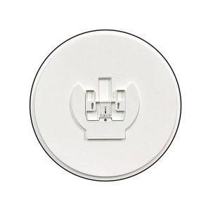 Szczegółowy widok tylnej części okrągłego, białego plafonu LED t.b.t.