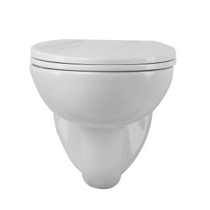 Miska WC Eco bezkołnierzowa z deską wolnoopadającą