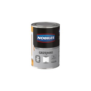 Farba antykorozyjna Nobiles do grzejników, biała, puszka 1L.