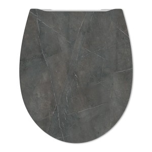 Deska WC Dekor Szara wolnoopadająca 45x36x5,4