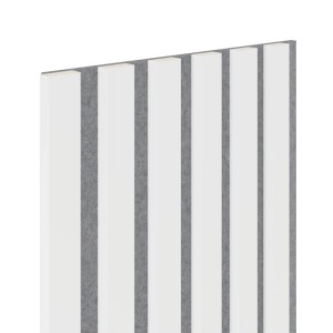 Lamele ścienne filc Biały 2700x300