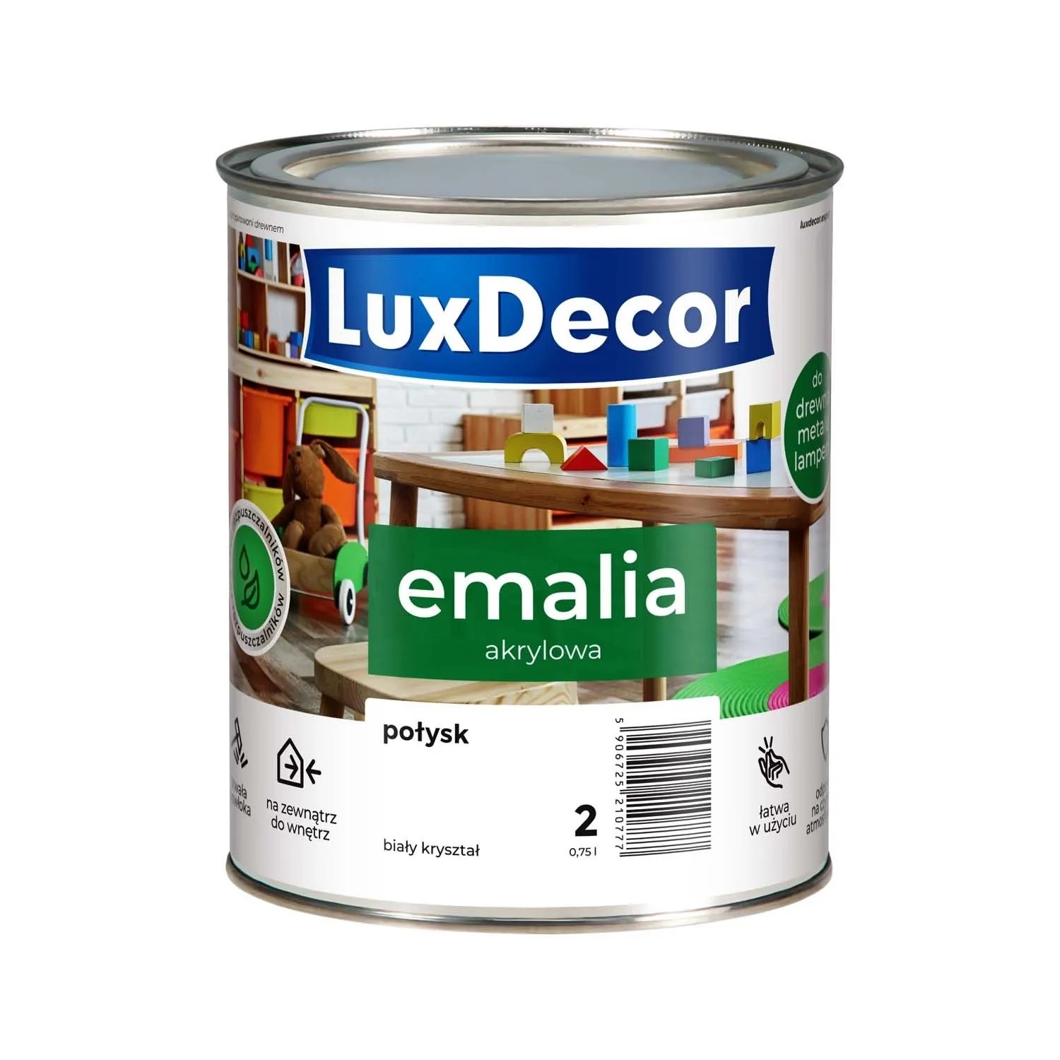 Luxdecor Emalia akrylowa Biały Kryształ połysk 0,75l