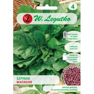Opakowanie nasion szpinaku Matador z kategorii nasion warzyw.