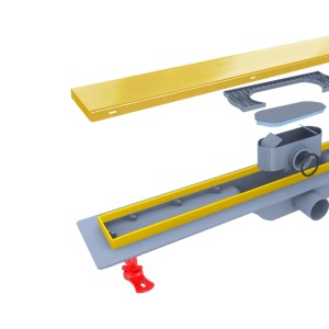 Tycner Odpływ liniowy z rusztem złoty mat 70 cm