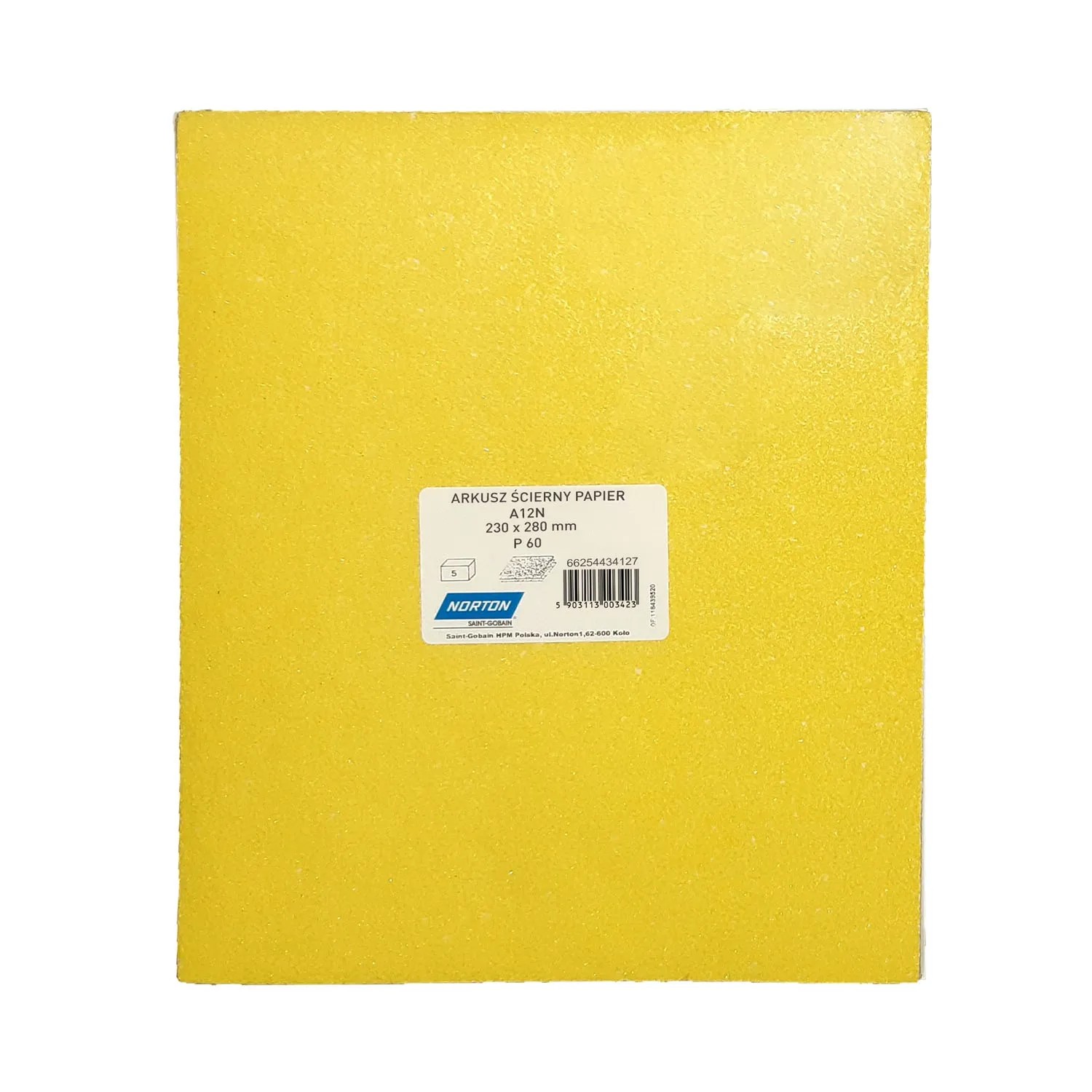 Papier ścierny P60 5 szt. 230 x 280 mm