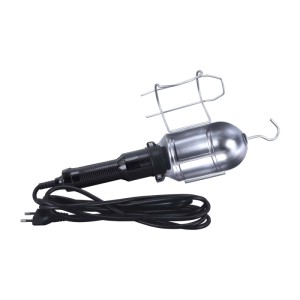 Struhm Lampa warsztatowa WARTA z hakiem 1xE27 60W czarna