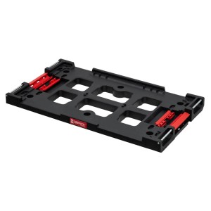 Qbrick System ONE Multi Adapter do łączenia skrzynek narzędziowych, czarny z czerwonymi akcentami.