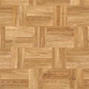 t.b.t. Wykładzina PCV imitująca drewno, wzór kwadratowy.