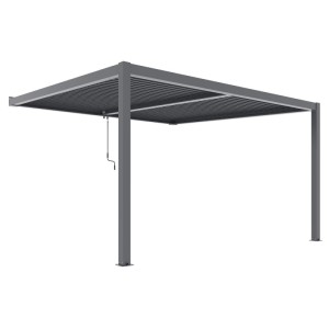 Pergola LUXE LED przyścienna antracyt - 4 x 3 x 2,5 m