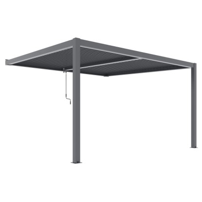 Pergola LUXE LED przyścienna antracyt - 4 x 3 x 2,5 m