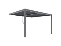 Pergola LUXE LED przyścienna antracyt - 4 x 3 x 2,5 m