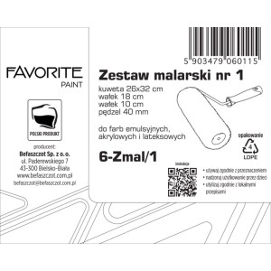 Zestaw malarski: wałki/pędzel/kuweta