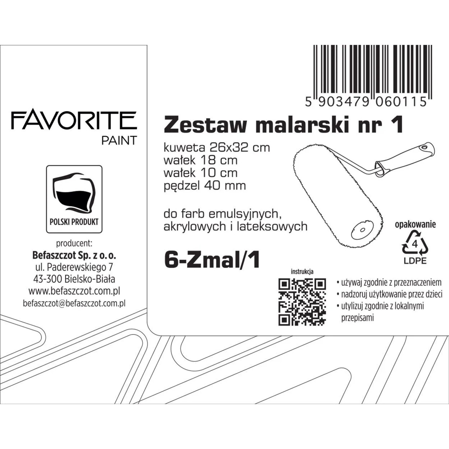 Zestaw malarski: wałki/pędzel/kuweta_2