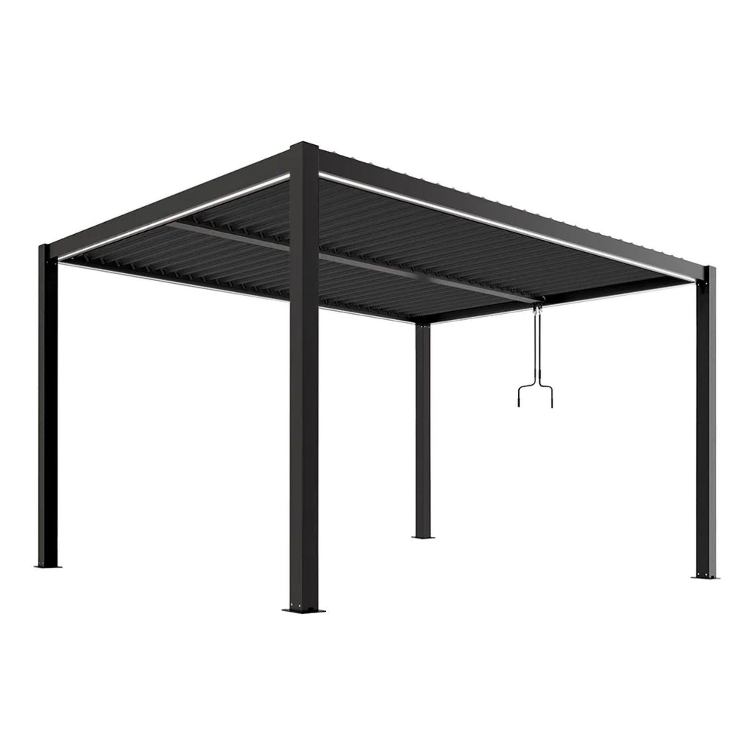 Pergola ogrodowa LUXE LED antracyt - 4 x 3 m