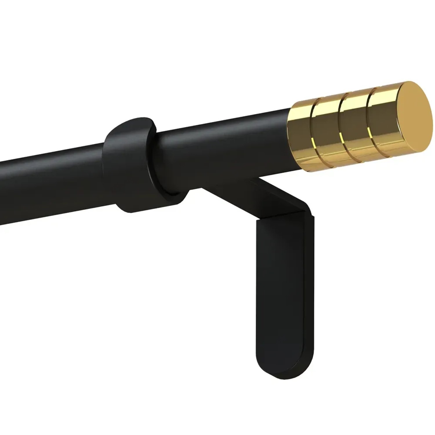 Karnisz ALTO pojedynczy 19 mm czarno-złoty 160 cm