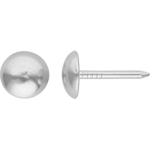 Zbliżenie: gwóźdź tapicerski LUX, 10 mm, niklowany, do mocowania tkanin tapicerskich.