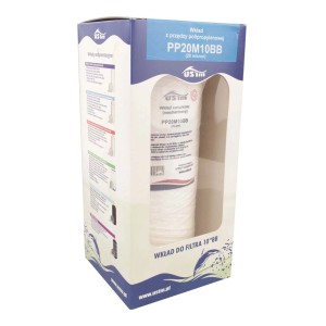System filtracji t.b.t.: Wkład filtra PP20M10BB w opakowaniu.