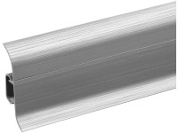 Cezar Listwa przypodłogowa Premium PVC Aluminium Szczotkowane 59x22x2200
