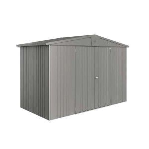 Metalowy domek narzędziowy Biohort Europa w kolorze kwarcowy szary metalik, 4,6 m².