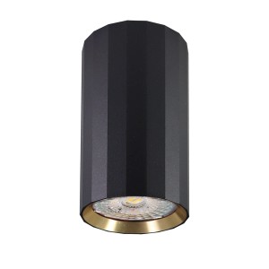 Czarny reflektor/spot t.b.t. na sufit lub ścianę.