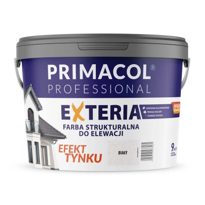 Farba fasadowa Primacol Exteria 9l biała