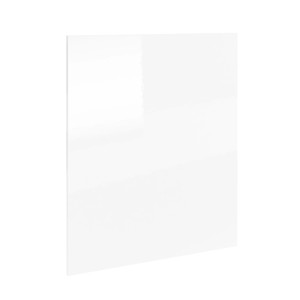 Biały, błyszczący front szafki kuchennej t.b.t. do zabudowy.