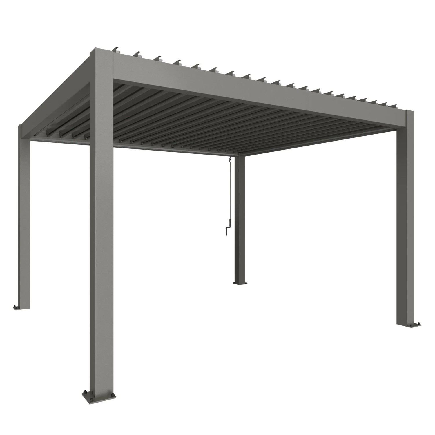 Biohort Pergola 255 cm x 404,5 cm x 367,5 cm kwarc-szary metalik