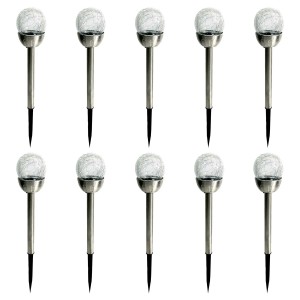 4iQ Zestaw 10 lamp solarnych RYSA o śr. 6 cm