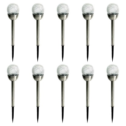 4iQ Zestaw 10 lamp solarnych RYSA o śr. 6 cm