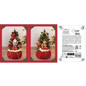 Figurka CHOINKA LED W WORKU 60 x 26 cm