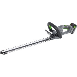 Akumulatorowe nożyce do żywopłotu LUX A-HS-20/52-24 z akumulatorem i ładowarką, idealne do przycinania żywopłotów.
