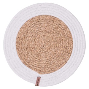 Tajemniczy Ogród Podkładka na stół LEILA śr. 35 cm biała