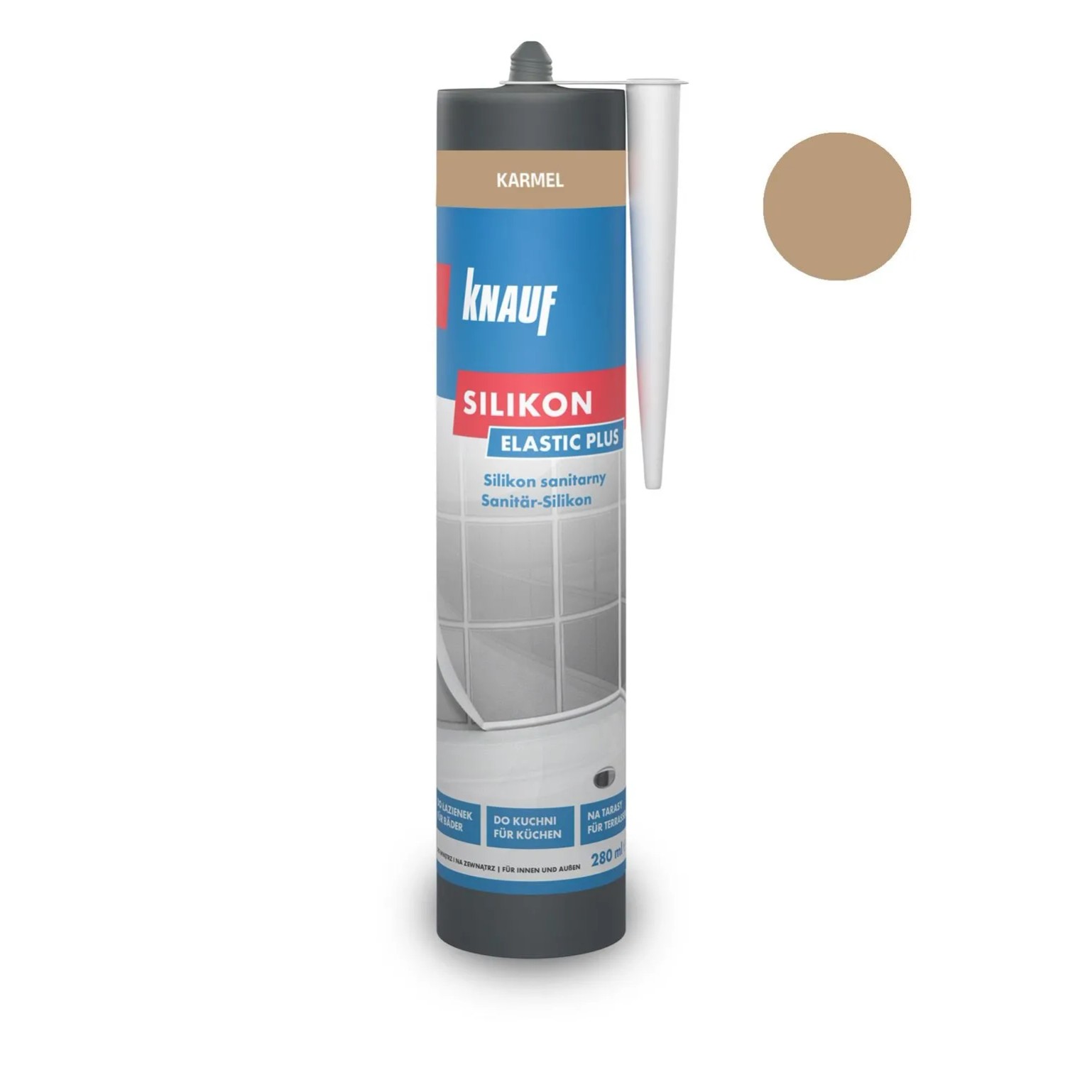 Knauf Silikon sanitarny karmel 280 ml