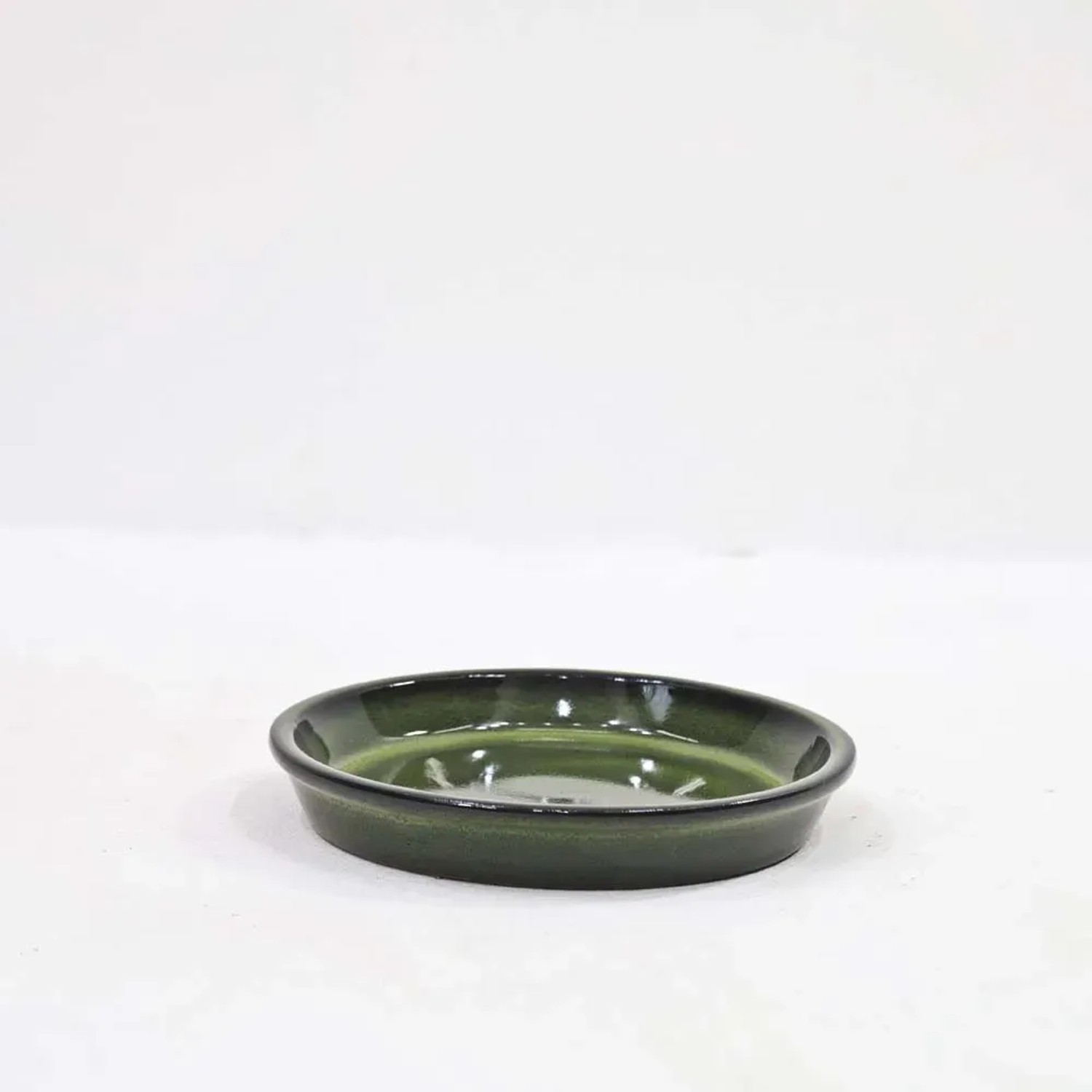 Podstawka ceramiczna szkliwiona zieleń - 22 cm