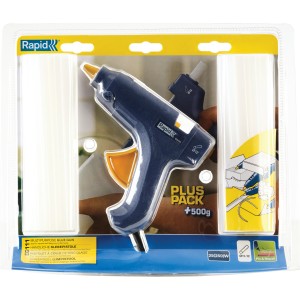 Pistolet do kleju na gorąco Rapid EG111 z zestawem wkładów klejowych 500g.