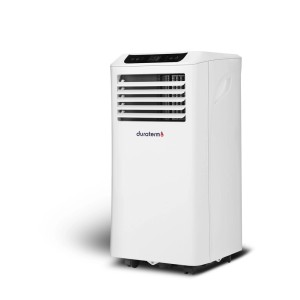 Biały, przenośny klimatyzator t.b.t. do OBI. Idealny do klimatyzacji pomieszczeń.