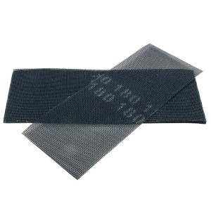 Zbliżenie siatki ściernej t.b.t. do płyt gipsowo-kartonowych.