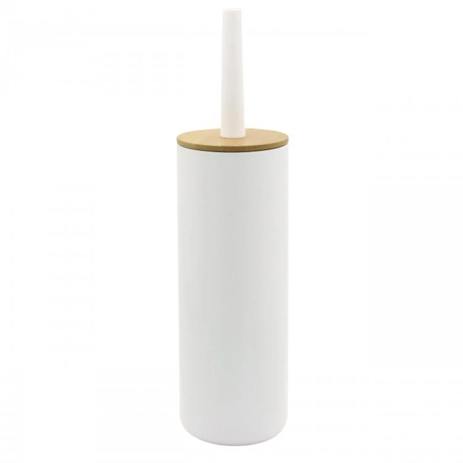 Szczotka do WC biała bambus 38x10x10