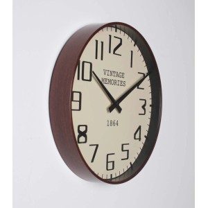 Zegar ścienny Retro śr. 30 cm brązowy