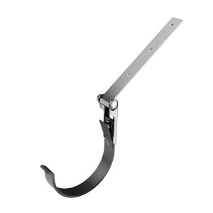 t.b.t. Metalowy wspornik rynny, regulowany do rynien dachowych z tworzywa sztucznego.