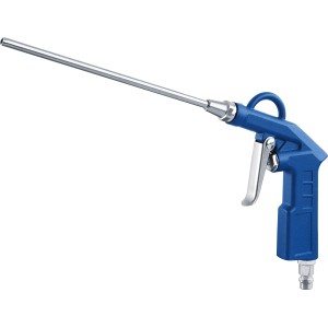 Niebieski pistolet do przedmuchiwania LUX D-ASP-210 z dyszą 190 mm do kompresorów.