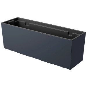 Antracytowa skrzynka na kwiaty do ogrodu lub na balkon.