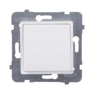 Biały wyłącznik t.b.t. do światła i prądu.