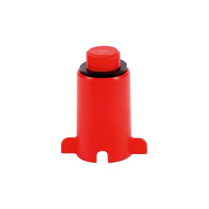 Korek 1/2  do prób ciśnieniowych, czerwony