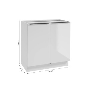 Biała szafka dolna kuchenna (80x84x49 cm) z zestawu mebli kuchennych t.b.t.